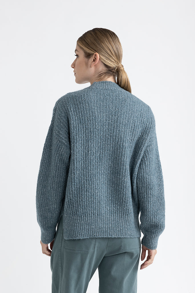 Alpaca, mohair, cotton and lurex cardigan  