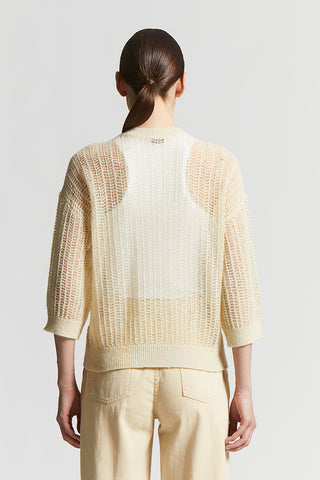 Lightweight Lurex alpaca tricot sweater