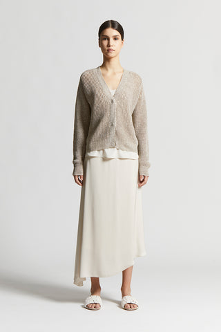 Linen cardigan with sequins