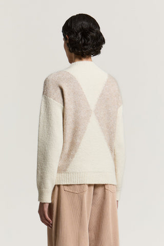 Maglia in filato d'alpaca, lana, e cotone