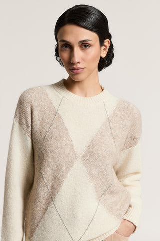 Maglia in filato d'alpaca, lana, e cotone