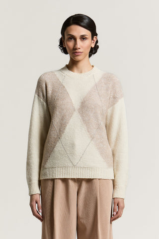 Maglia in filato d'alpaca, lana, e cotone