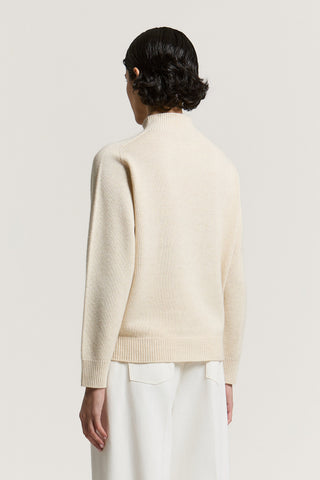 Maglia in lana, seta e cashmere e lamé
