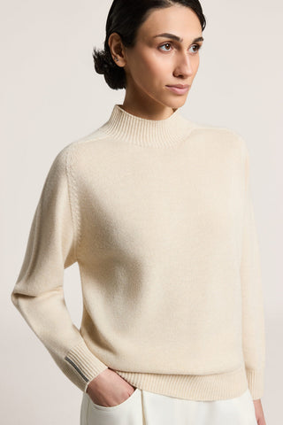 Maglia in lana, seta e cashmere e lamé