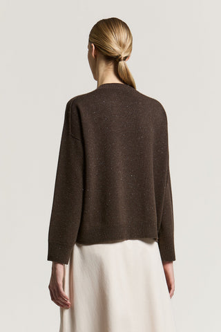 Maglia in lana, seta, cashmere e lamé