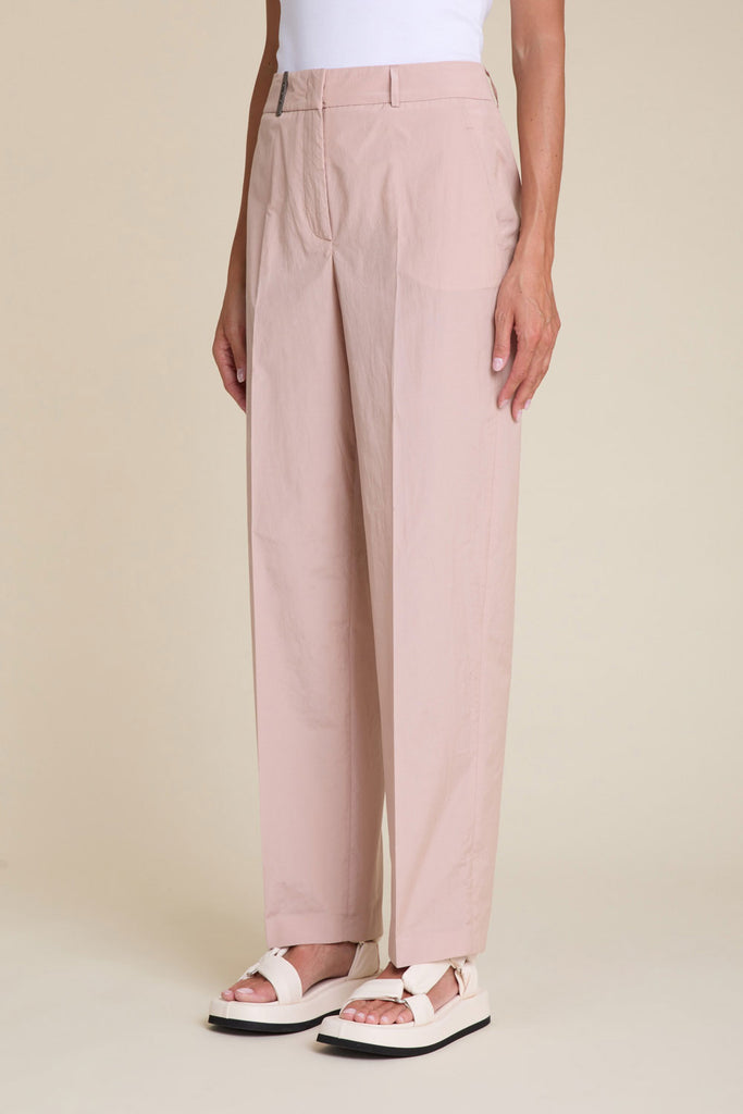 Loose relaxed trousers in Vela technical popeline  