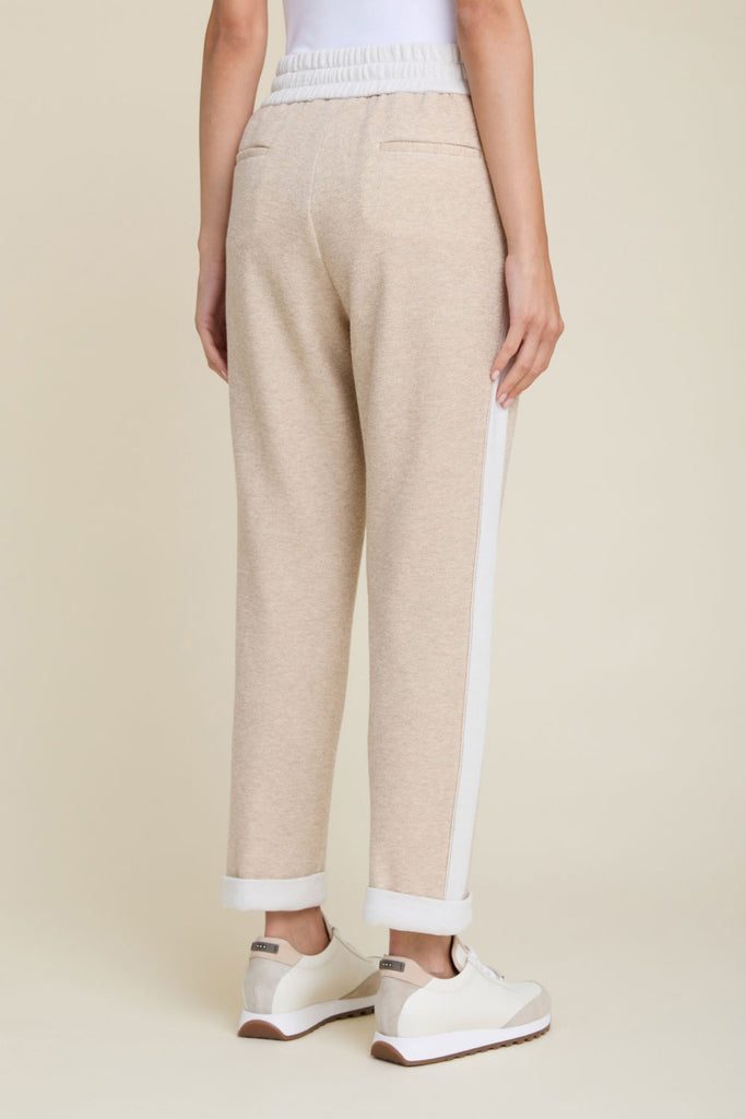 Pull-on joggers in Soft Light comfort cotton fleece with contrasting details  