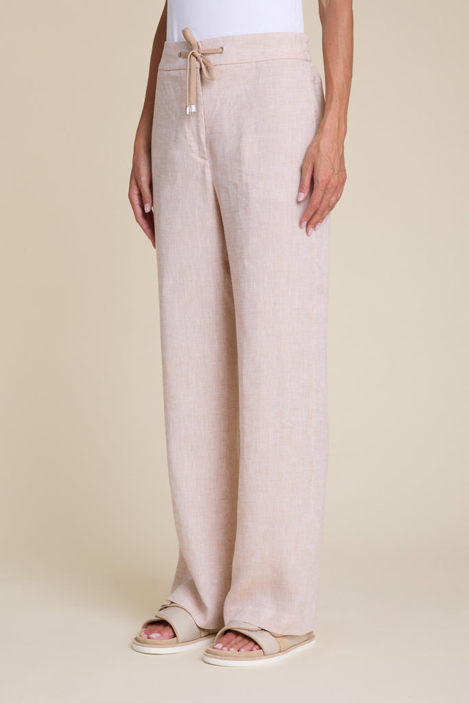 Trousers in lightweight pure linen canvas  