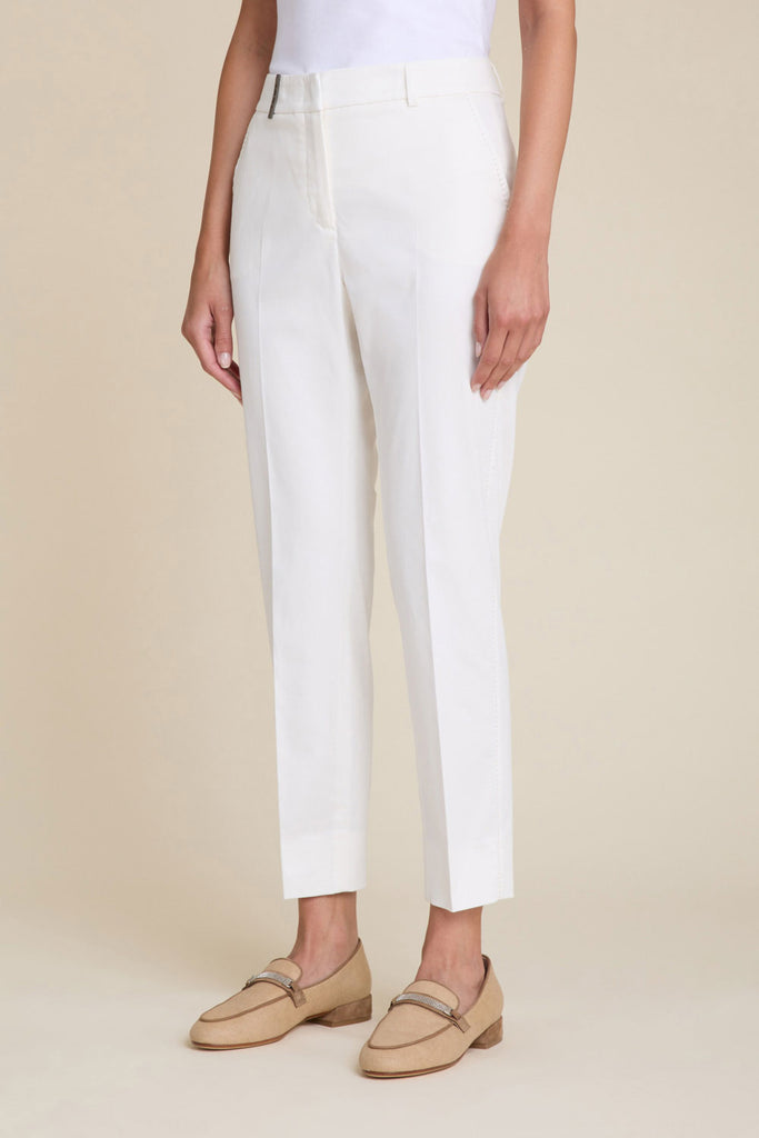 Iconic Fit trousers in cool  comfort cotton matte satin  