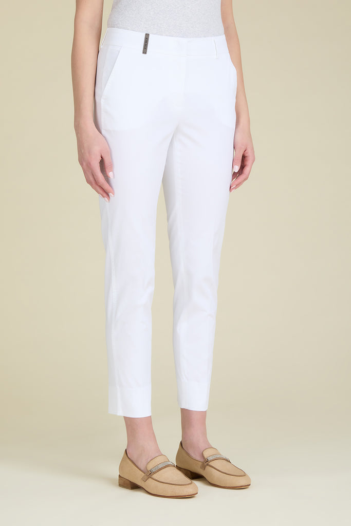 Iconic fit trousers in comfort cotton satin  