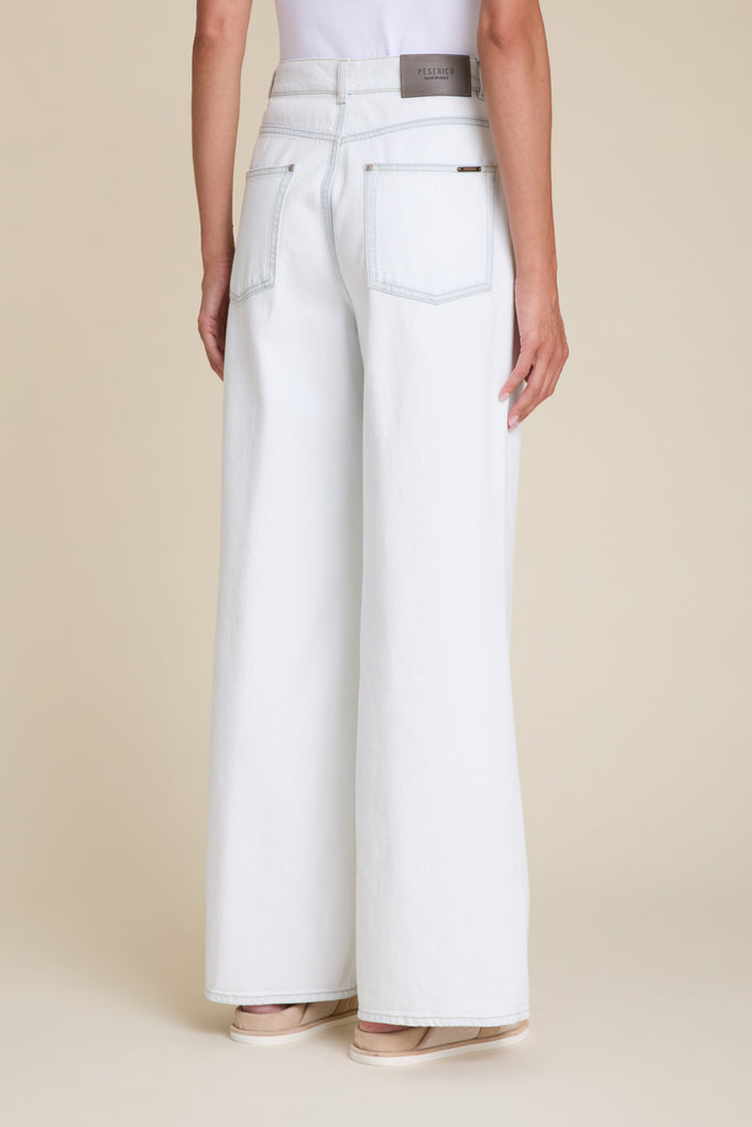 Washed model stretch denim trousers  