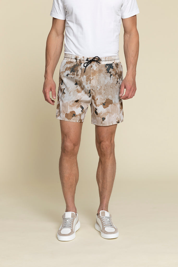 PRINTED BERMUDA SWIM SHORTS  
