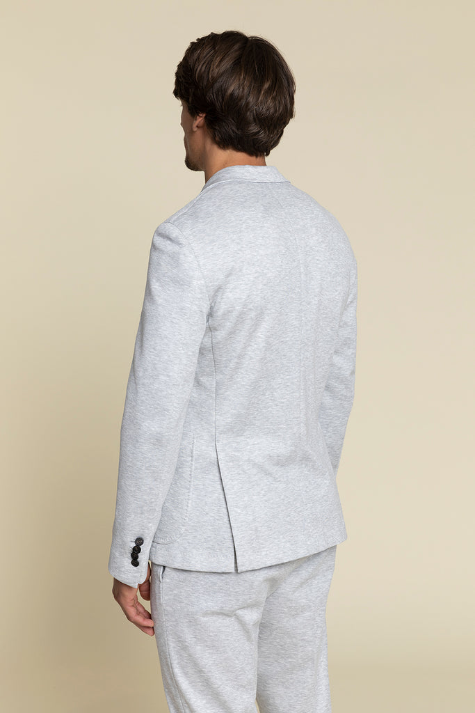 SINGLE-BREASTED BLAZER IN COMPACT COTTON JERSEY  