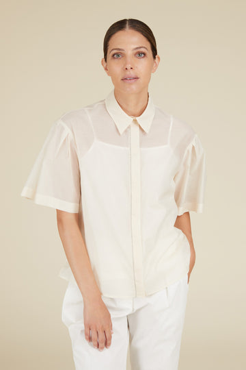 Cotton and silk organza shirt  