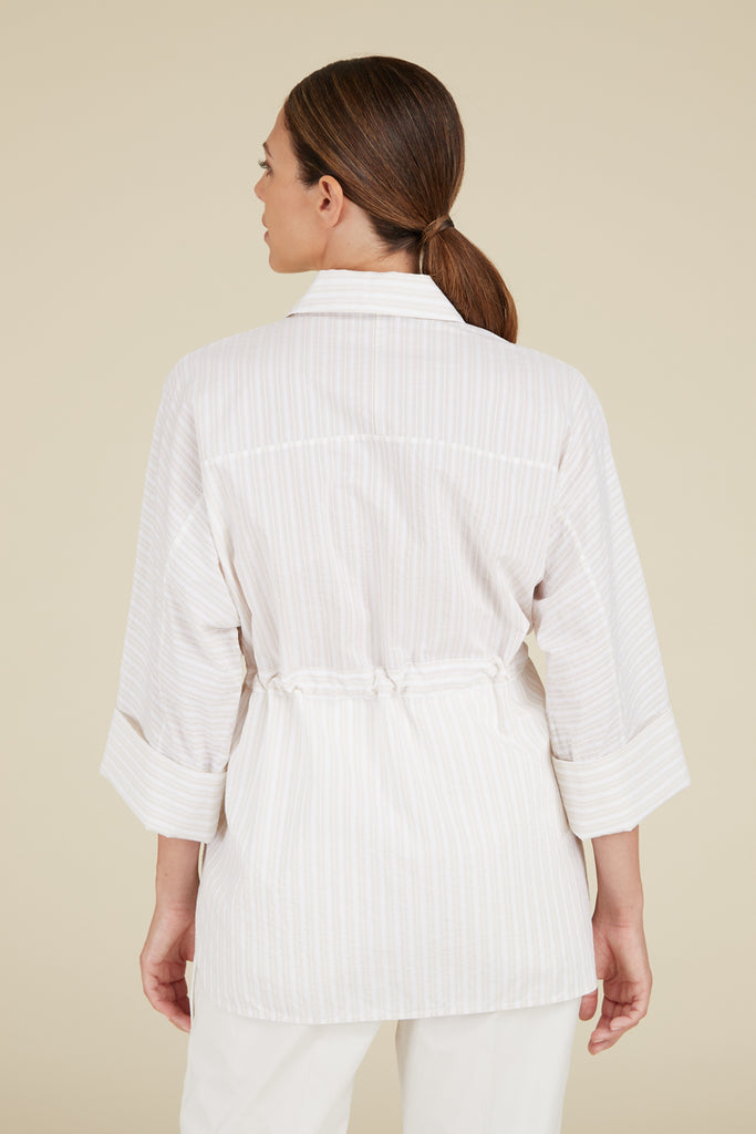 Pure cotton popeline striped shirt  